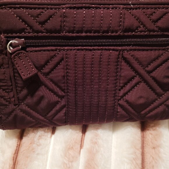 Vera Bradley Ultimate Wallet Quilted Wine Tri-fold - Picture 5 of 6